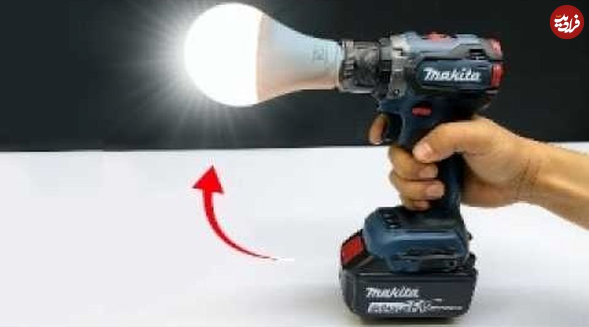 ببینید؛ نحوه ساخت یک چراغ قوه خلاقانه با لامپ LED، لوله PVC و باتری های دریل