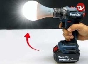 ببینید؛ نحوه ساخت یک چراغ قوه خلاقانه با لامپ LED، لوله PVC و باتری های دریل