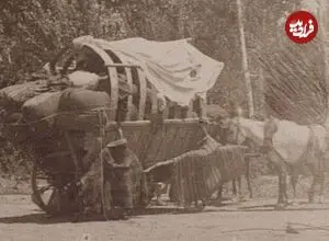 عکس| سفر زمان؛ تصویری از سه درشکه در جاده قزوین تهران در دوران قاجار
