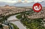 عکس| سفر به ایران قدیم؛ منظرۀ اصفهان از چهارباغ؛ سال 1312
