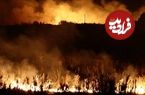 ببینید؛ صحنه هولناک رسیدن آتش عظیم به خانه‌ها