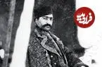 عکس| سفر به ایران قدیم؛ تصویری از «ناصرالدین شاه» روی پلکان عمارت «خوابگاه»