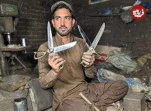 ببینید| مراحل دیدنی تولید انبوه قیچی خیاطی در کارگاهی در پاکستان