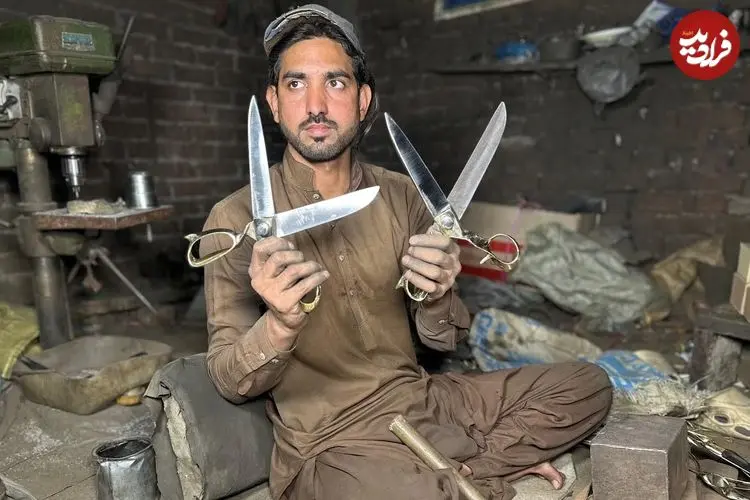 ببینید| مراحل دیدنی تولید انبوه قیچی خیاطی در کارگاهی در پاکستان