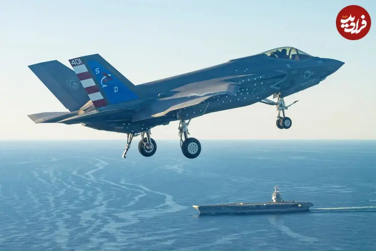 ببینید| جنگنده F-35C برای نخستین بار روی ناو هواپیمابر جان اف. کندی آمریکا فرود آمد