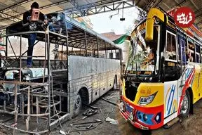 ببینید| فرآیند تولید و مونتاژ اتوبوس مسافربری به صورت دست ساز در پاکستان