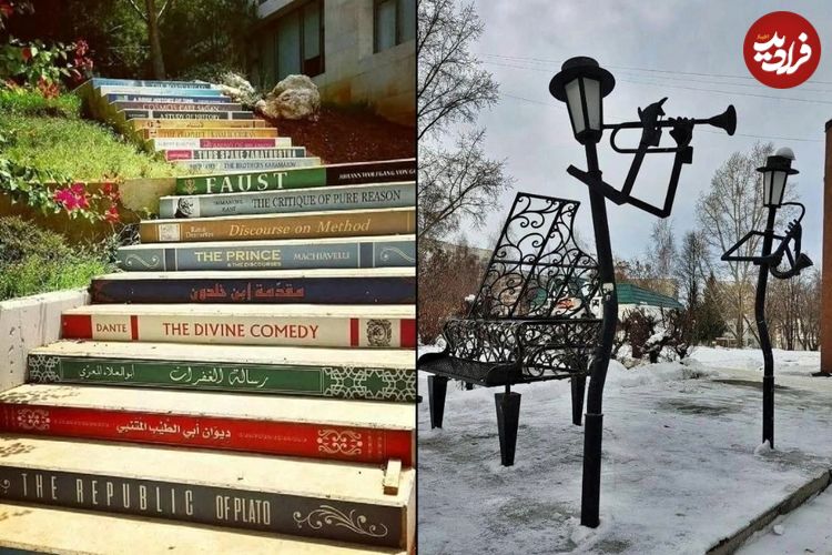 تصاویر؛ هنر خیابانی؛ ۱۰ شاهکار هنری خلاقانه که «کتاب و موسیقی» را به تصویر می‌کشند