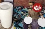 ببینید| فرآیند تماشایی بازیافت ضایعات پلاستیکی و تولید بشقاب های جدید در پاکستان