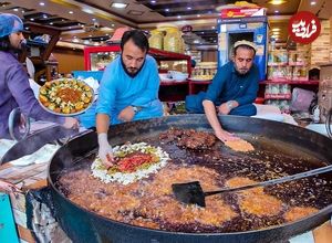 ببینید؛ غذای خیابانی در افغانستان؛ پخت چپلی کباب محبوب افغان ها در جلال آباد
