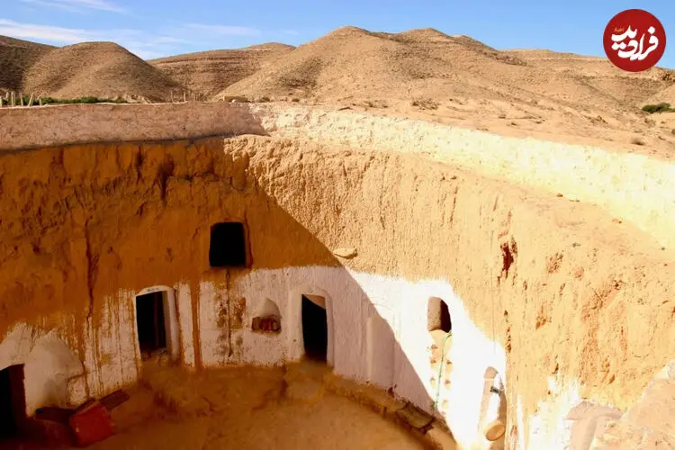 تصاویر| یک روستای عجیب و غریب در تونس: خانه‌ها زیرِ زمین صحرا درست شده اند؛ با سابقه حضور در جنگ ستارگان