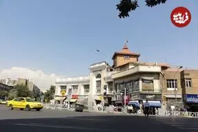 عکس| سفر به تاریخ؛ خودروهای کلاسیک در حال عبور از میدان مخبرالدوله تهران؛ سال 48