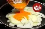 ببینید| طرز تهیه یک غذای ساده و جدید با تخم مرغ، سیب زمینی و پیاز