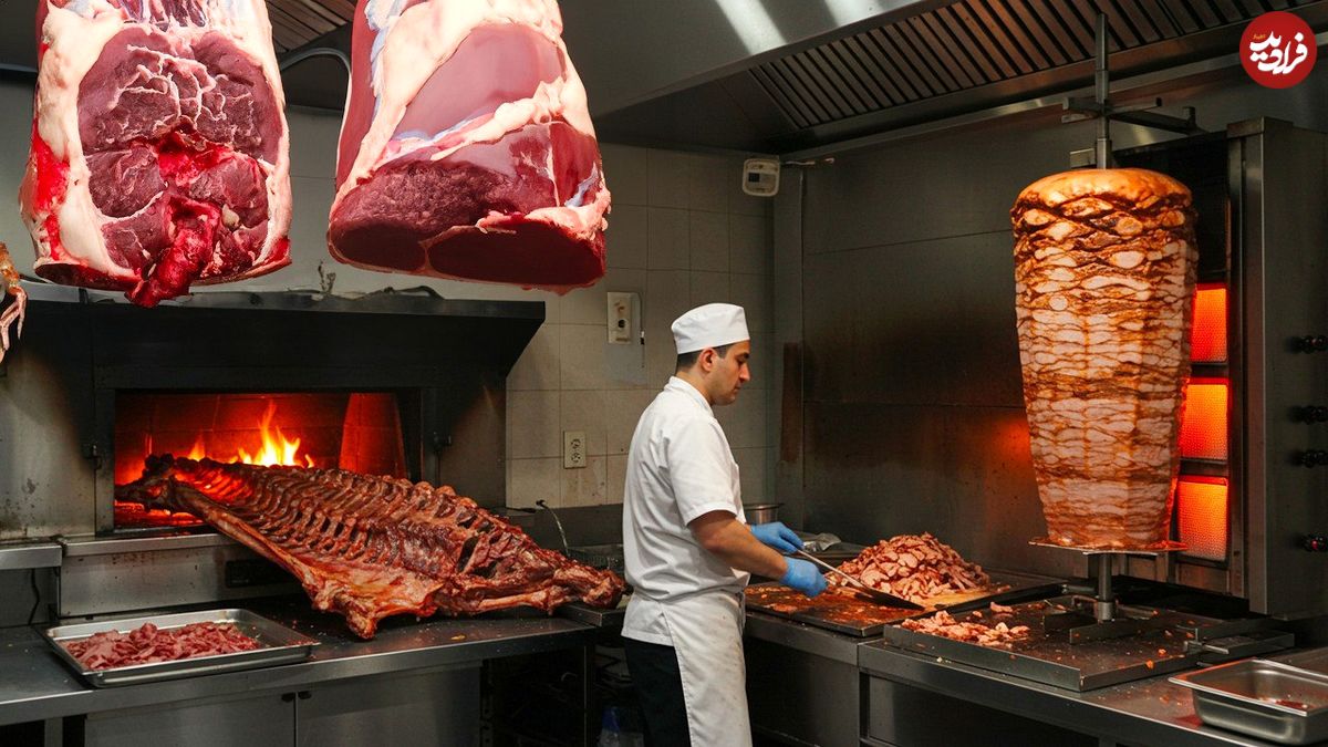 ببینید؛ غذای خیابانی در ترکیه؛ تهیه دونر کباب مشهور در استانبول