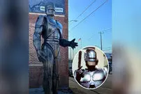 تصاویر| مجسمه 3.3 متری پلیس آهنی 