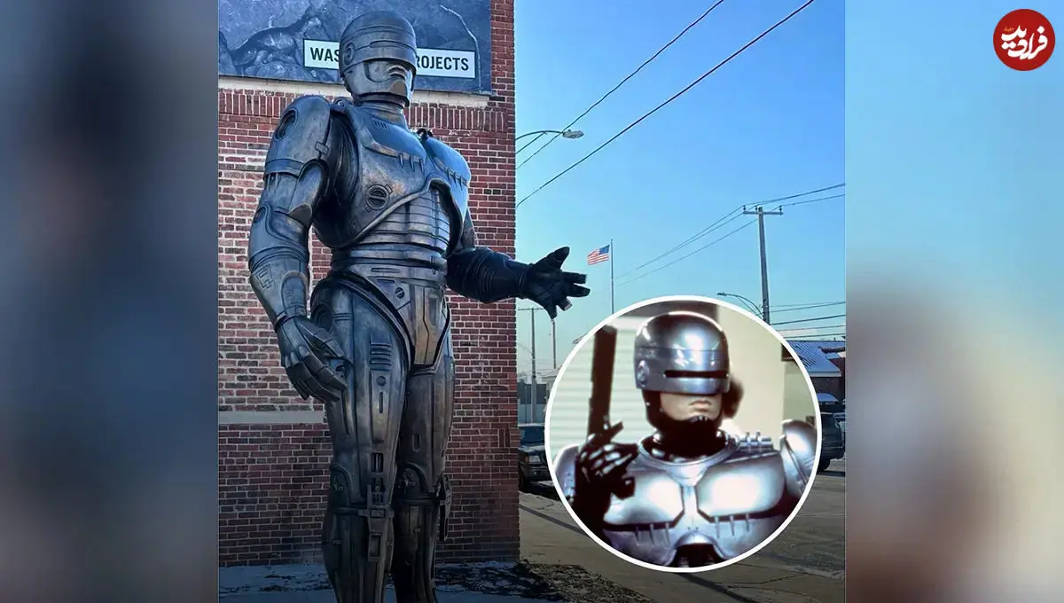 تصاویر| مجسمه 3.3 متری پلیس آهنی 