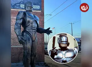 تصاویر| مجسمه 3.3 متری پلیس آهنی 