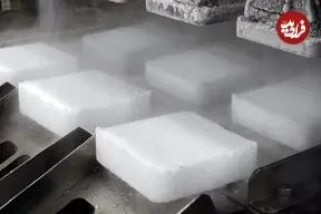 ببینید| فرآیند دیدنی تولید انبوه یخ خشک در کارخانه ای در کره جنوبی