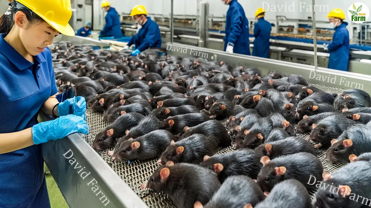 (ویدئو) مزرعه پرورش و فرآوری هزاران موش بامبو در چین 