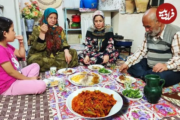 ببینید| غذای روستایی در ایران؛ پخت خورشت بامیه سنتی در روستا