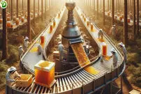 (ویدئو) فرآیند دیدنی تولید عسل در بطری پلاستیکی در جنگل 