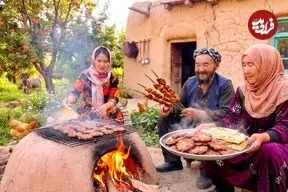 ببینید| غذای روستایی در افغانستان؛ تهیه چپلی کباب سنتی