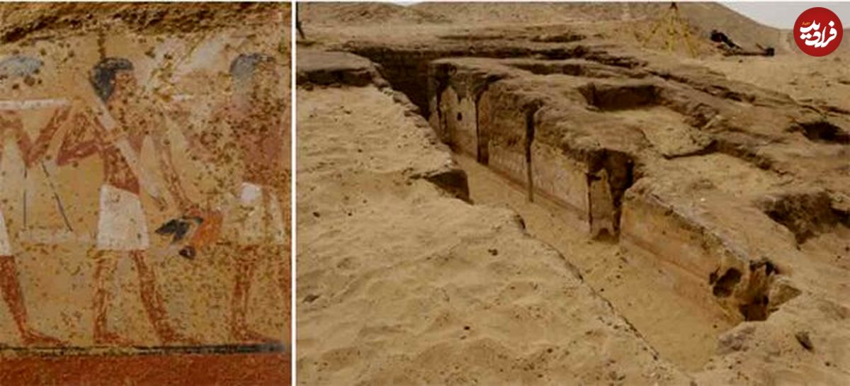 کشف مقبره‌ای با دیوارنگاره‌های رنگین در مصر