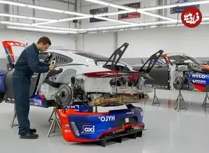 ببینید| مراحل دیدنی بازسازی کامل پورشه ۹۱۱ GT3R در آلمان