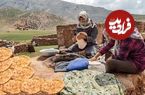 ببینید؛ غذای روستایی در ایران؛ پخت نان محلی در تنور سنتی گِلی