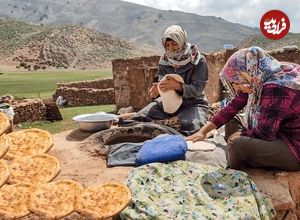 ببینید؛ غذای روستایی در ایران؛ پخت نان محلی در تنور سنتی گِلی