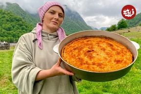 ببییند| غذای روستایی در آذربایجان؛ پخت پای با گوشت بره و سیب زمینی در طبیعت