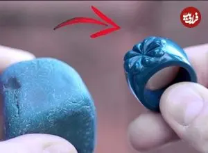 ببینید| نحوه ساخت یک انگشتر خارق العاده با یک تکه سنگ در بلژیک