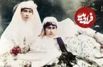 عکس| سفر به ایران قدیم؛ «عروس چهارده ساله» با دستۀ گل در آتلیه؛ 120 سال قبل