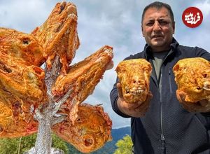(ویدئو) پخت دیدنی کله پاچه به روش آشپز مشهور آذربایجانی در روستایی بهشتی