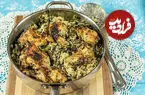 اسفناج پلو با مرغ و رب انار؛ غذای اصیل ایرانی