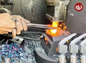 ببینید| فرآیند دیدنی ساخت چکش در کارگاهی در پاکستان