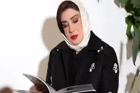 تصاویر؛ استایل مجلل و کلاسیک «نسیم ادبی»؛ درخشش مرواریدها بر پالتوی فوتر مشکی