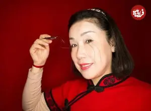 ببینید| زنی با مژه‌ ۲۰.۵ سانتی‌متری