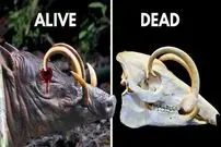 ببینید| خوک آهو؛ حیوان عجیب و نادری که می تواند خود را زخمی کند!