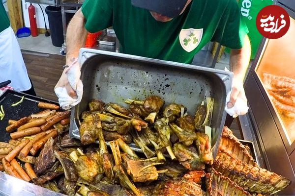 ببینید| غذای خیابانی در ایرلند؛ پخت سوسیس و دنده کباب در دوبلین