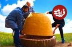 ببینید؛ نگاهی به مراحل دیدنی ساخت یک تنور با سیمان، سنگ و آجر