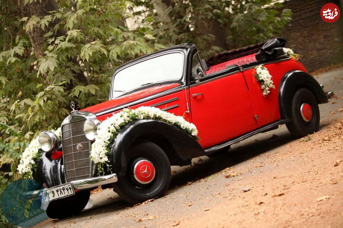 (عکس) شکار زیباترین ماشین عروس در ایران