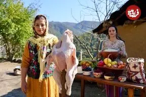 ببینید| غذای روستایی در ایران؛ پخت زرشک پلو با بوقلمون