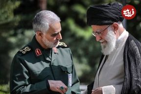 عکس؛ سفر به تاریخ؛ «سردار سلیمانی» در میان ویرانه‌های 2 هزارسالۀ «پالمیرا» در سوریه