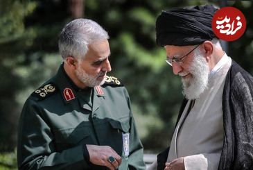 عکس؛ سفر به تاریخ؛ «سردار سلیمانی» در میان ویرانه‌های 2 هزارسالۀ «پالمیرا» در سوریه
