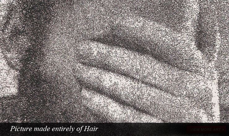 نقاشی‌هایی باورنکردنی که از «مو» ساخته شده‌اند (تصاویر)
