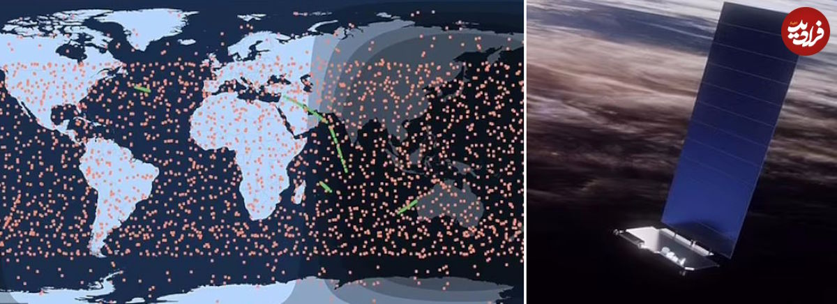 (تصاویر) نمایی جذاب از گردش ماهواره های استارلینک به دور زمین