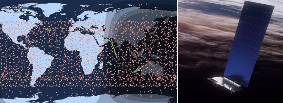 (تصاویر) نمایی جذاب از گردش ماهواره های استارلینک به دور زمین