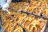 (ویدئو) فرآیند دیدنی تولید انبوه نان سیب زمینی شیرین در کره 