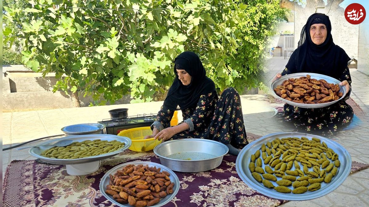 ببینید؛ غذای روستایی در ایلام؛ فرآیند پخت شیرینی محلی بژی «برساق»