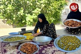ببینید؛ غذای روستایی در ایلام؛ فرآیند پخت شیرینی محلی بژی «برساق»